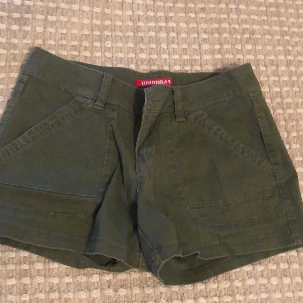 army green shorts